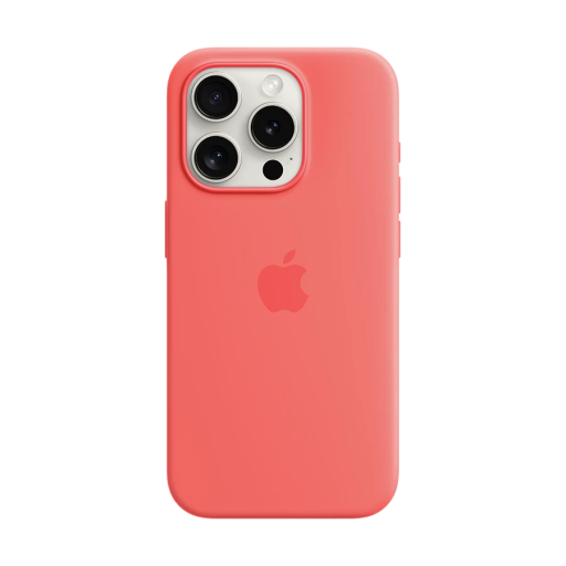 Apple Case Silicone Case with MagSafe Guava for iPhone 15 Pro